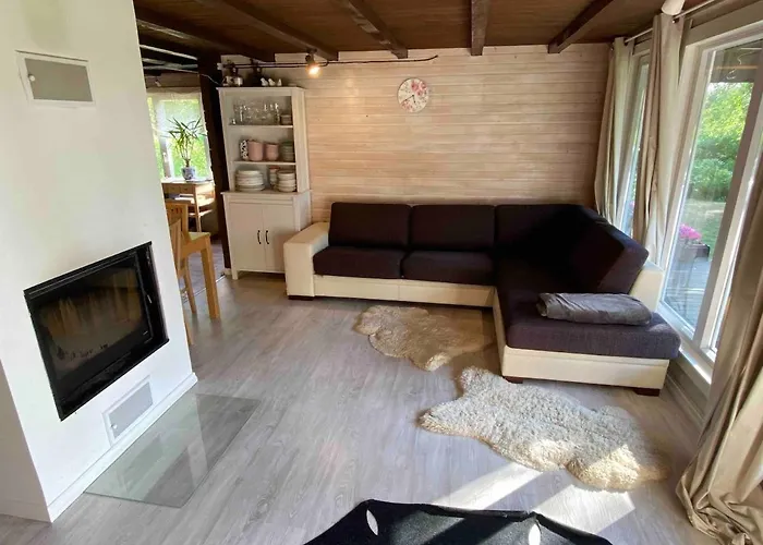 Ferienhaus Cozy Loghouse With Sauna Near A Great Sandy *