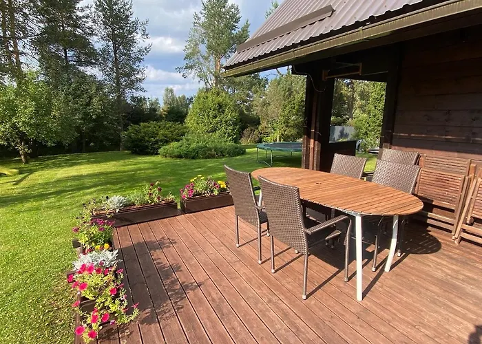 Ferienhaus Cozy Loghouse With Sauna Near A Great Sandy Syytme